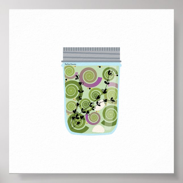 Canning Food - Pickled Fiddleheads Poster (Front)