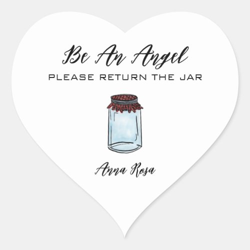 Canning Jar AP30 Return jar Canning Mason  Heart Sticker