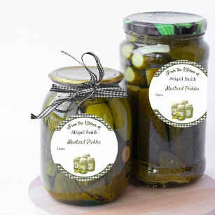 Canning Jar Sticker Pickles and Relish