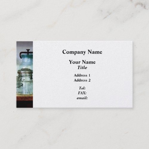 Canning Jars on Shelf - Platinum Finish Business Card