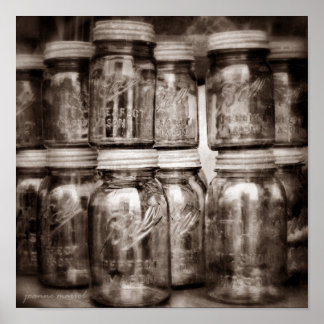Canning Jars Square Print