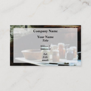 Canning Jars With Colorful Vegetables Business Card