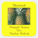 Canning Label For Pineapple Fruit Or Cake Custom at Zazzle