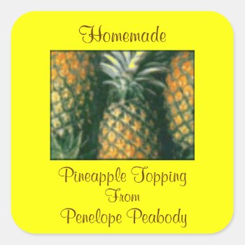 Canning Label For Pineapple Fruit Or Cake Custom by MoodsOfMaggie at Zazzle