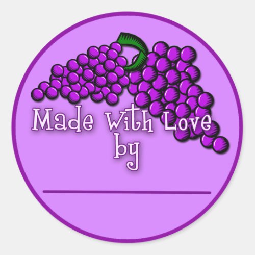 Canning Labels for Grape Jam Jelly or Preserves
