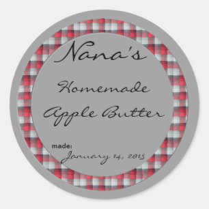 Canning lid cover - sized for a 2.5 inch lid classic round sticker
