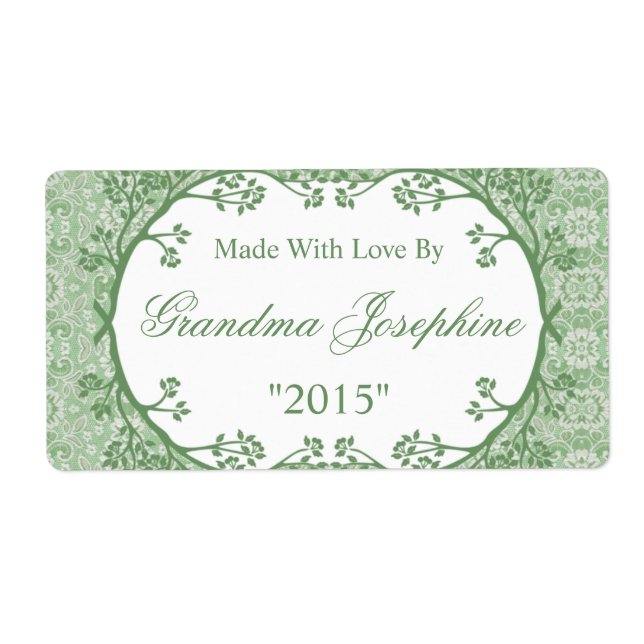 Canning Made With Love Food Kitchen Label (Front)