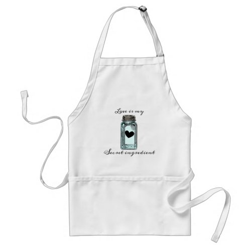 Canning Mason Jar Love is my Secret Ingredient Adult Apron