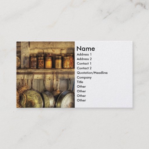 Customizable Canning - Old country kitchen Business Cards