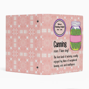 Canning Preserving Garden Vegetable Chronicles Mini Binder
