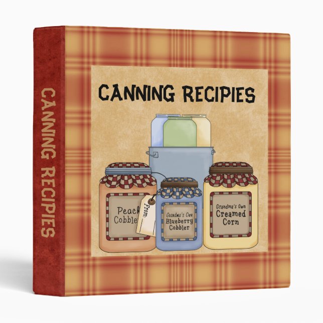 Canning recipies Binder (Front/Spine)