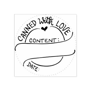 Canning stamp - Canned with love - Rubber Stamp