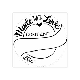 Canning stamp - Made with love - Rubber Stamp