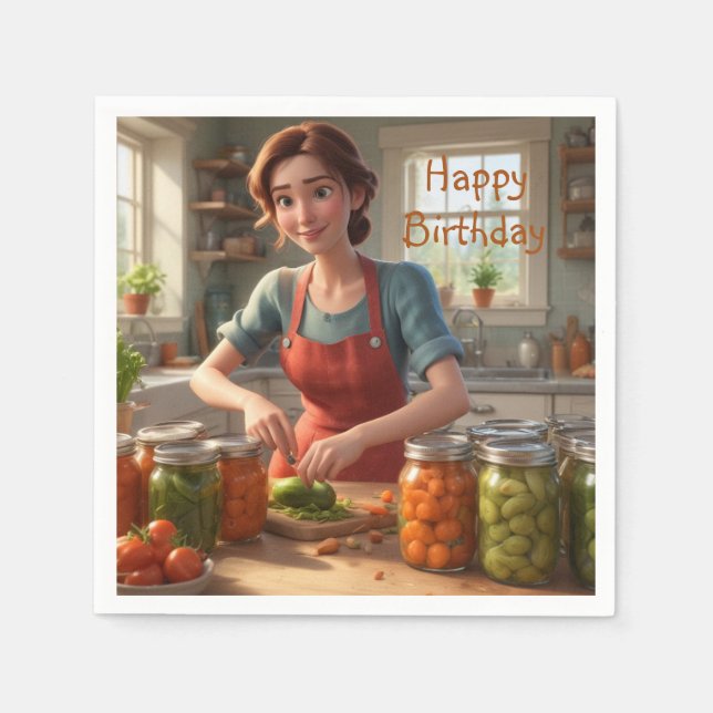 Canning the Harvest  Napkins (Front)