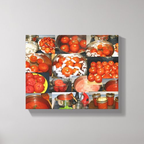 Canning Tomatoes Canvas Print