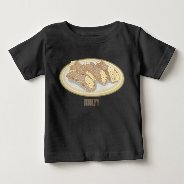 Cannoli cartoon illustration  baby T-Shirt (Front)