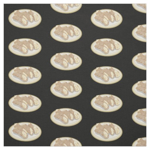 Cannoli cartoon illustration fabric