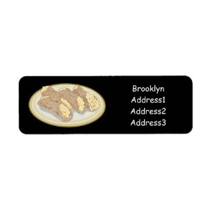 Cannoli cartoon illustration label