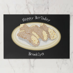 Cannoli cartoon illustration  paper pad