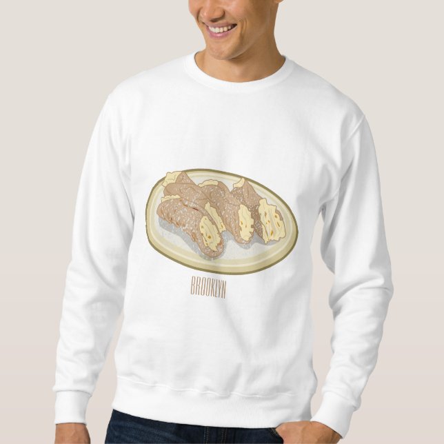 Cannoli cartoon illustration  sweatshirt (Front)