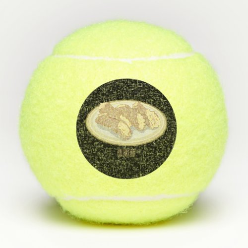 Cannoli cartoon illustration  tennis balls