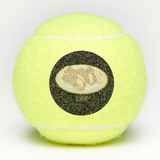 Cannoli cartoon illustration  tennis balls (Front)