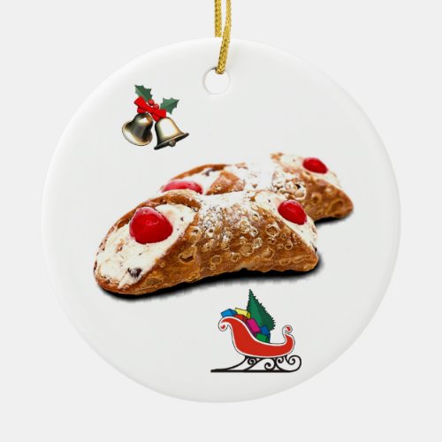 Cannoli Ceramic Ornament