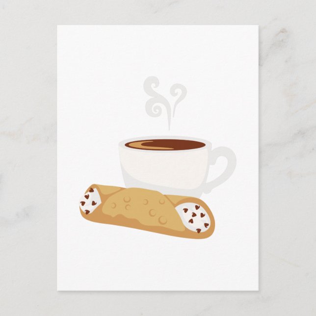 Cannoli & Coffee Postcard (Front)