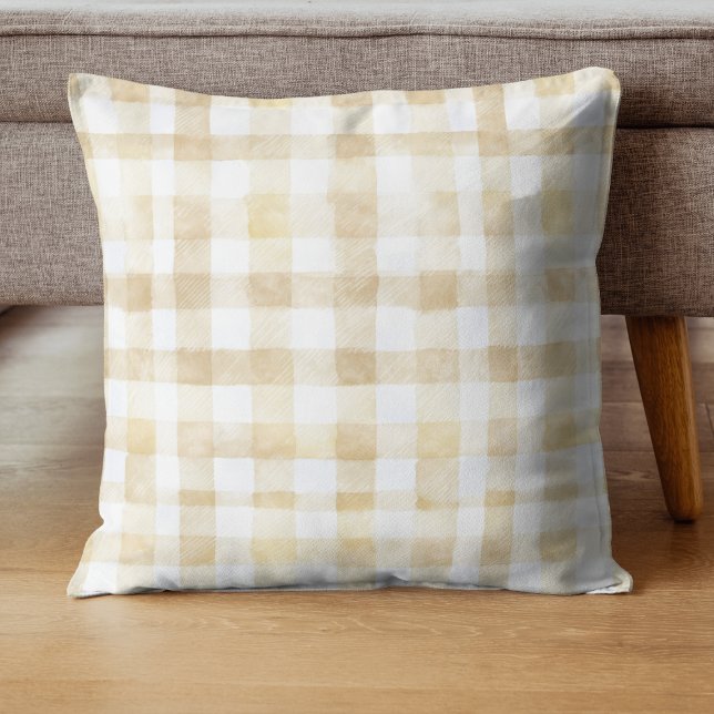 Cannoli Gender Neutral Beige Italian Baby Shower Throw Pillow (Creator Uploaded)