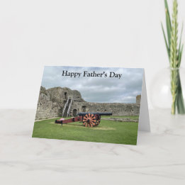 Cannon at Pevensy Castle Editable Father’s Day Car Card