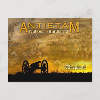 Cannon At Sunset  Antietam National Battlefield Postcard by HTMimages at Zazzle