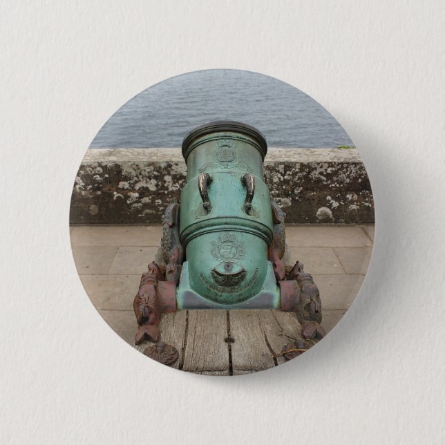 cannon badge pinback button (Front)