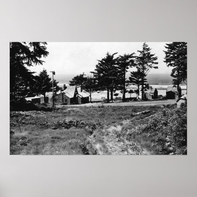 Cannon Beach, Oregon Arcadia Cottages Ocean Poster (Front)