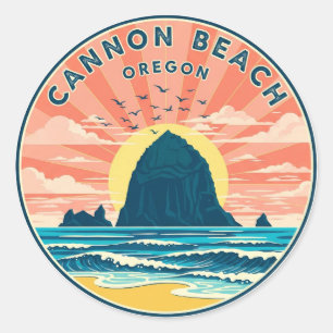 Cannon Beach Oregon Classic Round Sticker