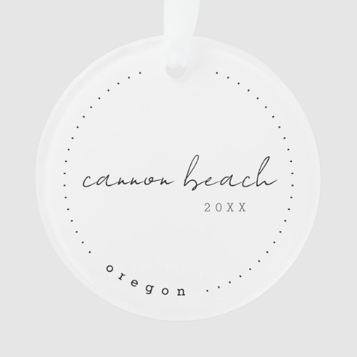 Cannon Beach Oregon Coast Travel United States Ornament