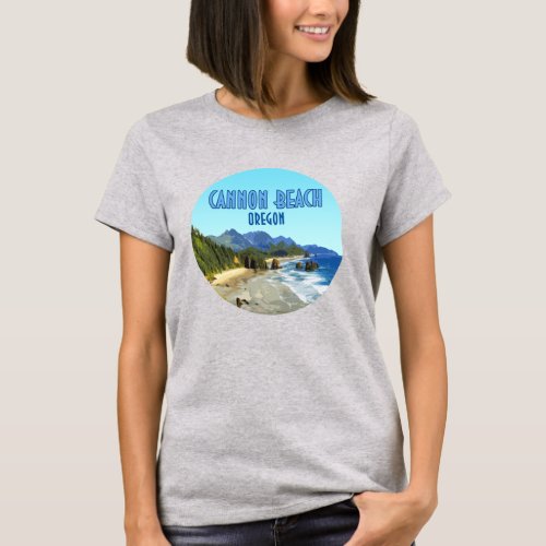 Cannon Beach Oregon Coast Vintage T_Shirt