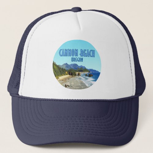 Cannon Beach Oregon Coast Vintage Trucker Hat
