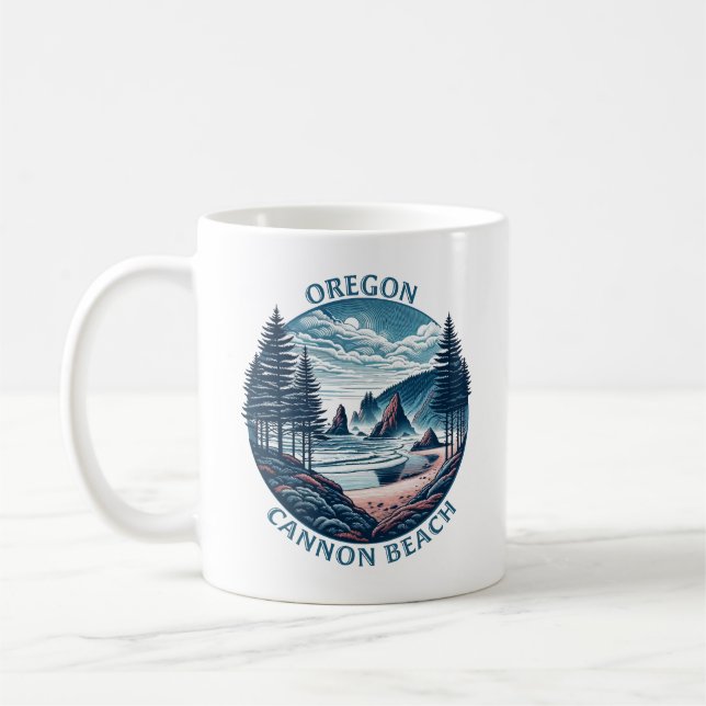 Cannon Beach Oregon Coffee Mug (Left)