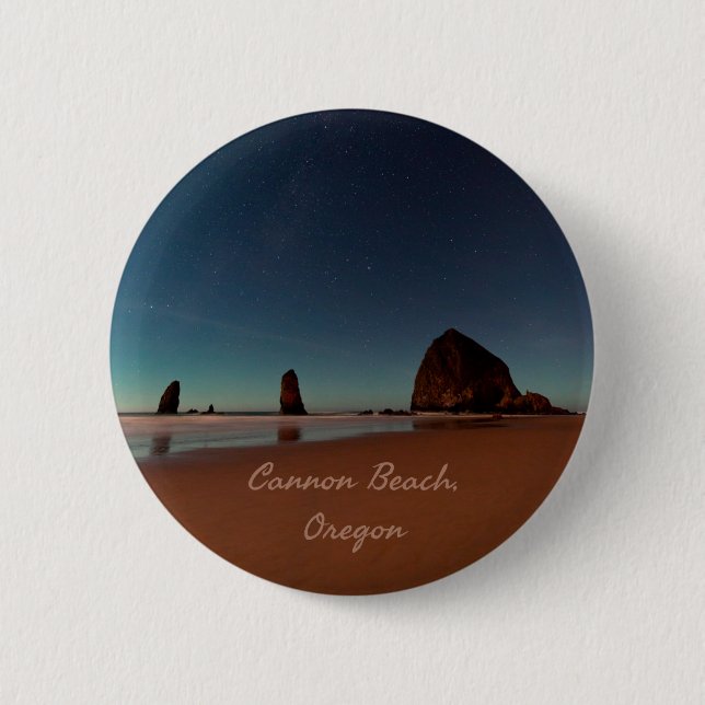 Cannon Beach Oregon Haystack Rock Button (Front)