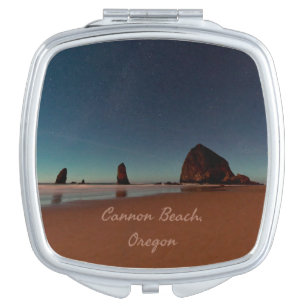 Cannon Beach Oregon Haystack Rock Compact Mirror