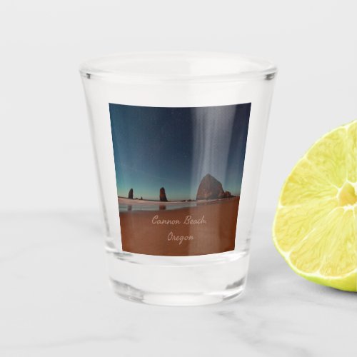 Cannon Beach Oregon Haystack Rock Shot Glass