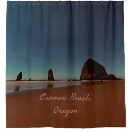 Cannon Beach Oregon Haystack Rock Shower Curtain