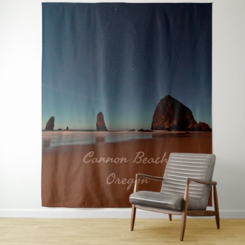 Cannon Beach Oregon Haystack Rock Tapestry