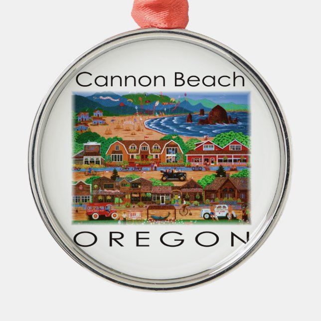 Cannon Beach ~ Oregon Metal Ornament (Front)