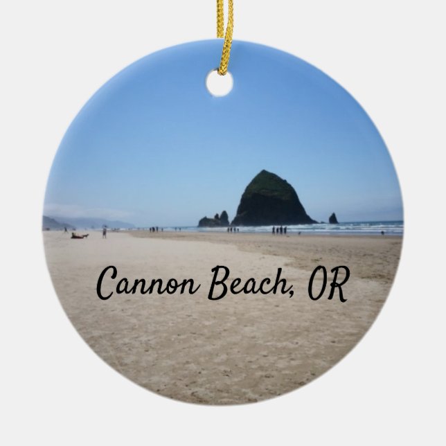 Cannon Beach Oregon Ornament Haystack Rock (Front)