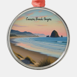 Cannon Beach Oregon Travel Metal Ornament