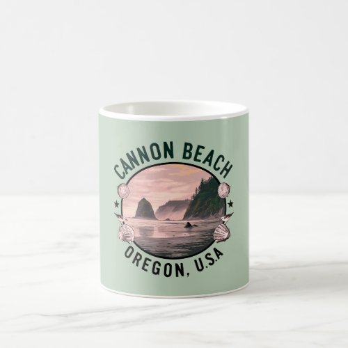 Cannon Beach Retro Vignette Coffee Mug