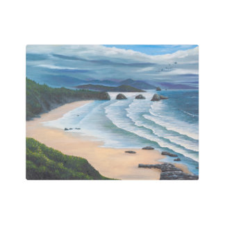 Cannon Beach Seascape Painting Metal Print