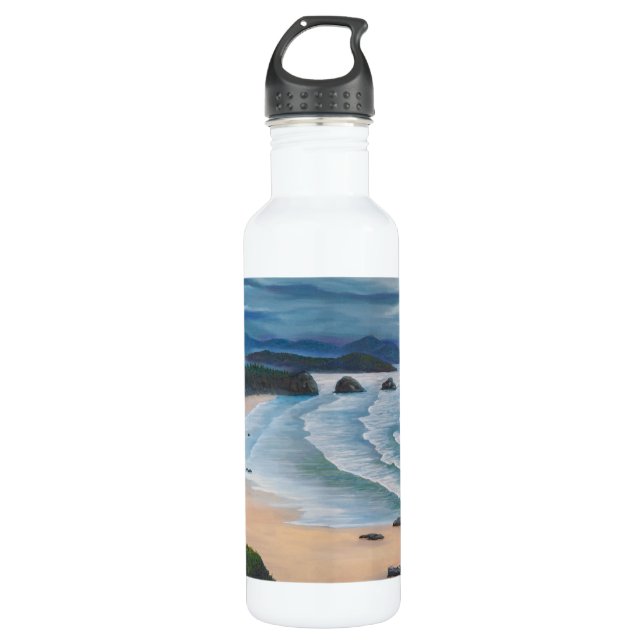 Cannon Beach Stainless Steel Water Bottle (Front)