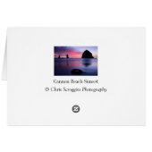 Cannon Beach Sunset Cards (Back Horizontal)